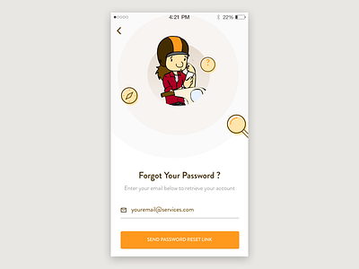 Forgot Password Illustration - 5th shot character email forgot form icon illustration ios password