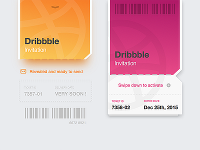 Dribbble Invitation Ticket - 8th shot dribbble invite sketch ticket