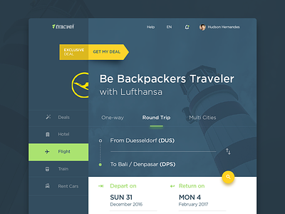 Travel Website Concept flat material travel