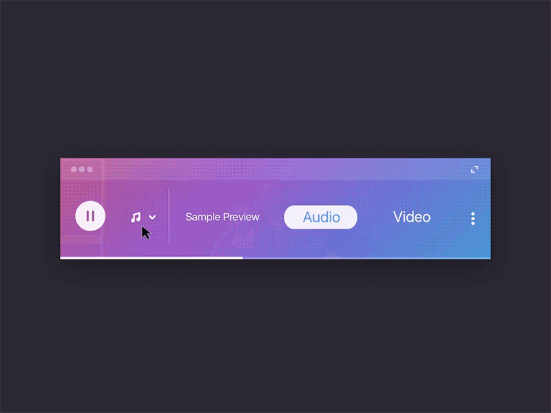 Apple Music for Mac animation apple flat gif gradient interface mac music player ui