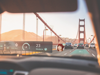 Smart Car HUD with VR apps car dashboard hud navigation vr