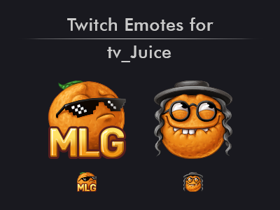 Twitch Emotes for tv_Juice character design illustration twitch twitch emotes