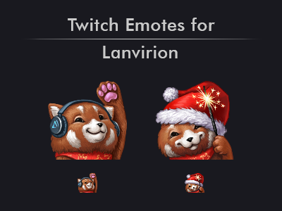 Twitch Emotes for Lanvirion character design illustration twitch twitch emotes