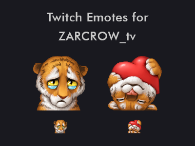 Twitch Emotes for ZARCROW_tv character design illustration twitch twitch emotes