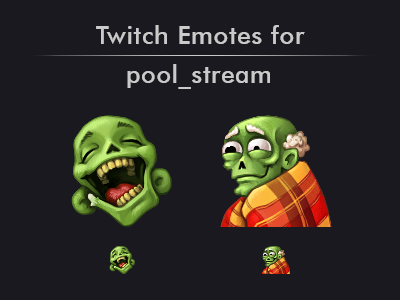 Twitch Emotes for pool_stream character design illustration twitch twitch emotes