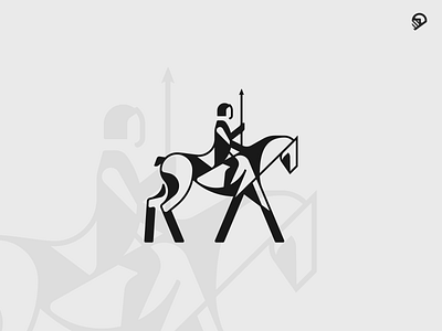 Rider horse animal cute desert design geometric icon illustration logo playful vector