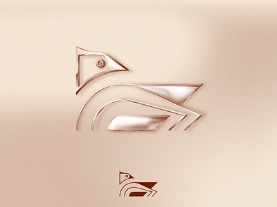 BIRD desert design geometric icon illustration logo vector