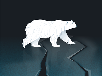 Polar bear animal design geometric icon illustration logo vector