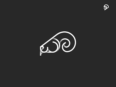 sheep black illustration logo sheep white