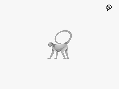Monkey animal character cute desert fennec geometric icon illustration logo monkey playful