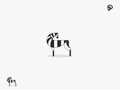 Zebra geometric guidelines icon illustration logo military wiener