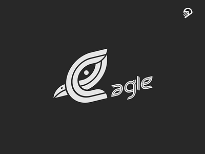 Eeagle animal geometric icon illustration logo typography