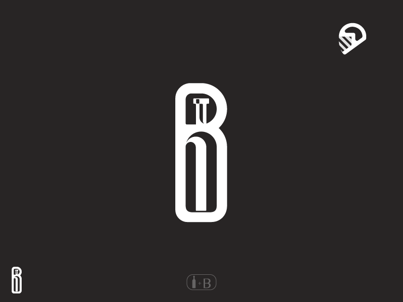 Wine boutique design typography icon geometric logo illustration