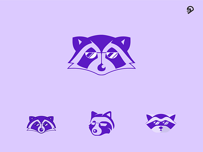 Raccoon 2 animal cute desert design geometric icon illustration logo playful vector