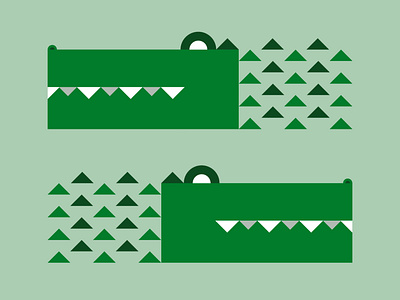 Crocodile animal animal illustration crocodile cute green minimal pattern subtle