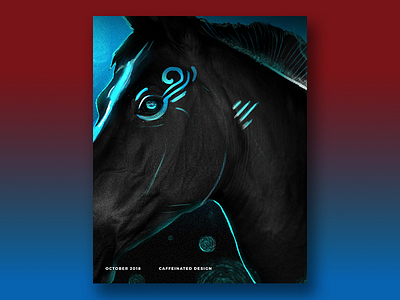 Mystic abstract horse mystic surreal vibrant
