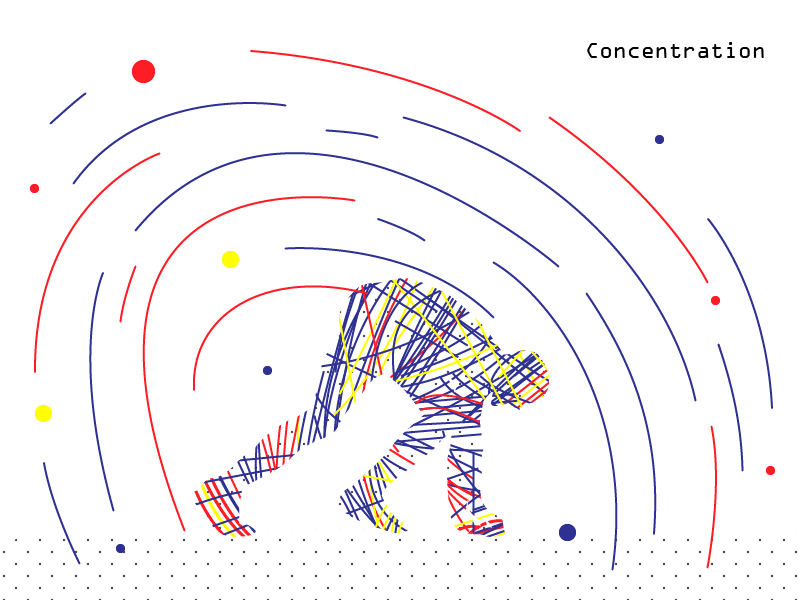 concentration illustration poster abstract concentration