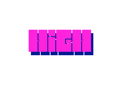 high hihg poster typography