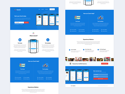 Cerch - Landing Page Design blue clean clean ui homepage landing page landing page ui layout design ux uxdesign website