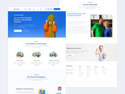 IntelliKidSystems - Website Design clean homepage landing page layout ui ux user interface web design website website design