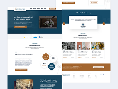 MarketingPros - Landing Page Design design funeral landing page layout marketing ui ux web design website