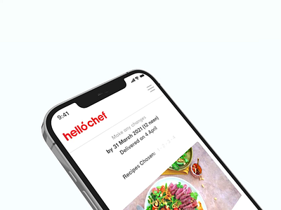 HelloChef - Home Cooking Website Design android animation clean hellochef ios app meal delivery mobile platform red ui ux vibrant