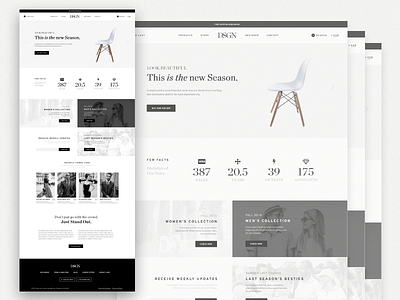 DSGN E-Commerce Full Layout black clean ecommerce layout marketing ui