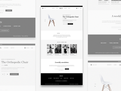 DSGN E-Commerce Item Showcase clean e commerce landing layout light shop ui ux website