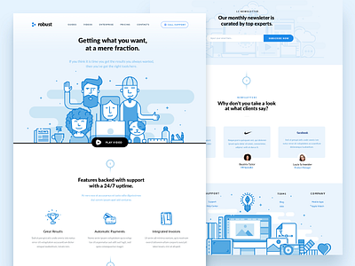 Attractive Blue blue clean layout ui