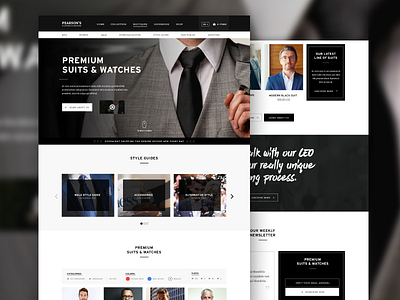 Classy Shopping black ecommerce layout minimal shop suits ui webdesign