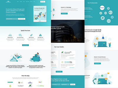 PureDigital - Digital Agency Website clean design homepage layout smm social media ui user interface ux web website