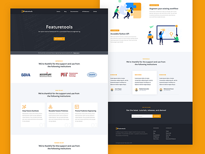 FeatureTools - Website Overview clean design homepage layout ui ui design user interface ux web design website website design