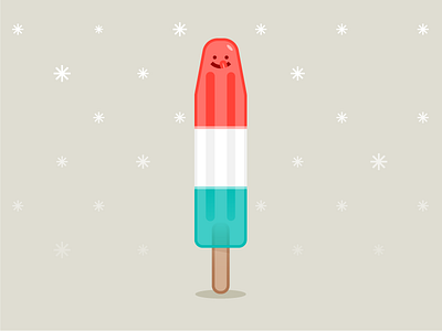 Red, White & Bluesicle popsicle vector