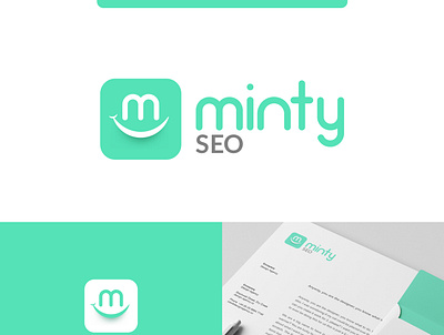 Minty SEO logo logos minimalist logo mint modern seo seo company