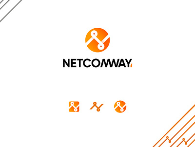 NetComWay adobe illustrator application illustrator logo minimal minimalist logo modern logo
