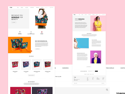 TOBI bags berlin colours commerce design ecommerce fashion minimalist online shop sketch ui ux woocommerce