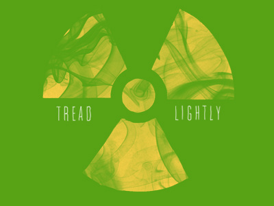 Tread Lightly breaking bad lettering walt heisenberg type typography green yellow smoke meth