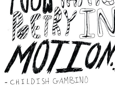 Freaks and geeks childish gambino illustration poetry type typographic illustration