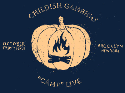 Childish Gambino childish gambino halloween illustration lettering logo pumpkin texture typography