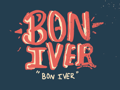 Bon Iver boniver lettering type typography