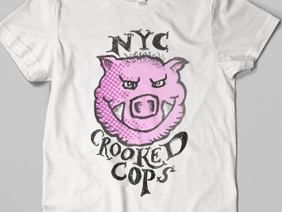 CC Nyc illustration lettering logo pig shirt texture