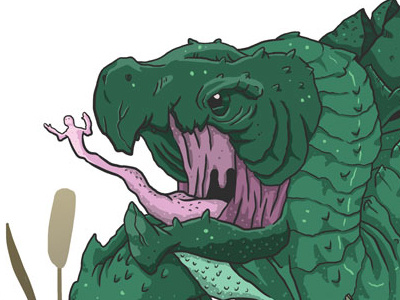 Beast of Busco from Churubusco, Indiana creature digital folklore illustration indiana legends monster turtle