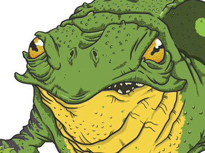 Green Clawed Monster of Evansville, Indiana creature digital folklore frog illustration indiana legends monster