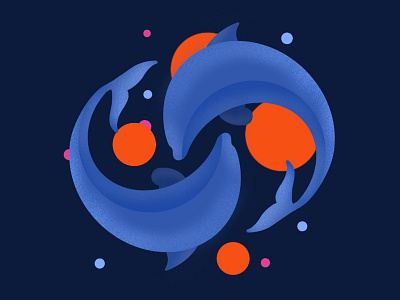 Sea Dance dance dolphin game illustration ocean play procreate sea water zen