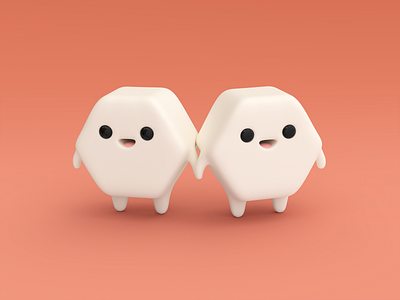 Marshmallow 3d c4d character color cute design happy illustration marshmallow render sugar