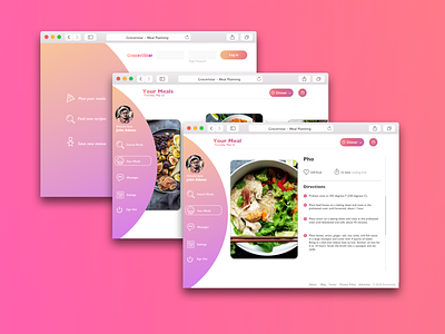 Groceristar app design food gradient invision sketch startup ui ukraine ux web