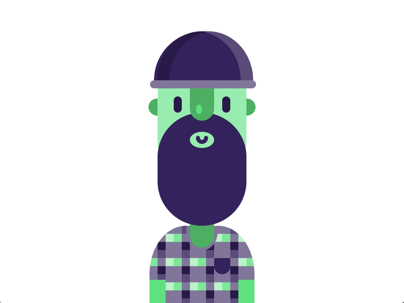 Checker Guy Principle animation character hipster principle rigging sketchapp