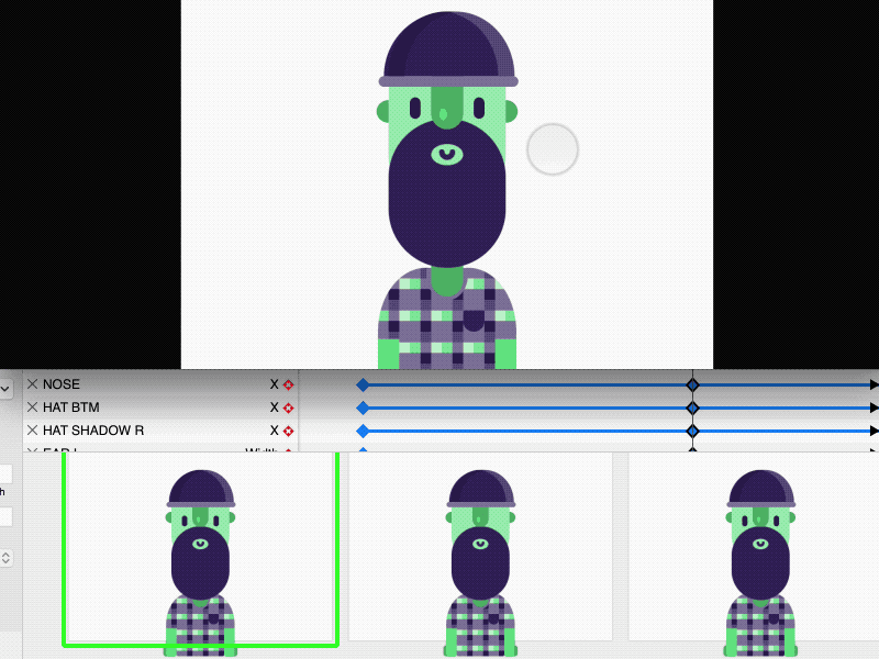 Checker Guy Behind the scenes animation character doodle principal rigging vector
