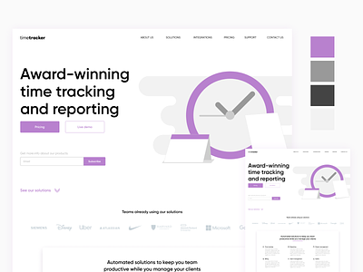 Daily UI 003 - Landing Page daily ui design flat illustration landing page type typography ui vector web website