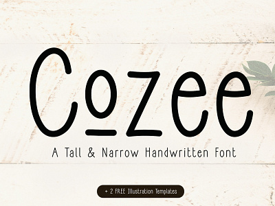 Cozee - Tall & Skinny Font + Freebie